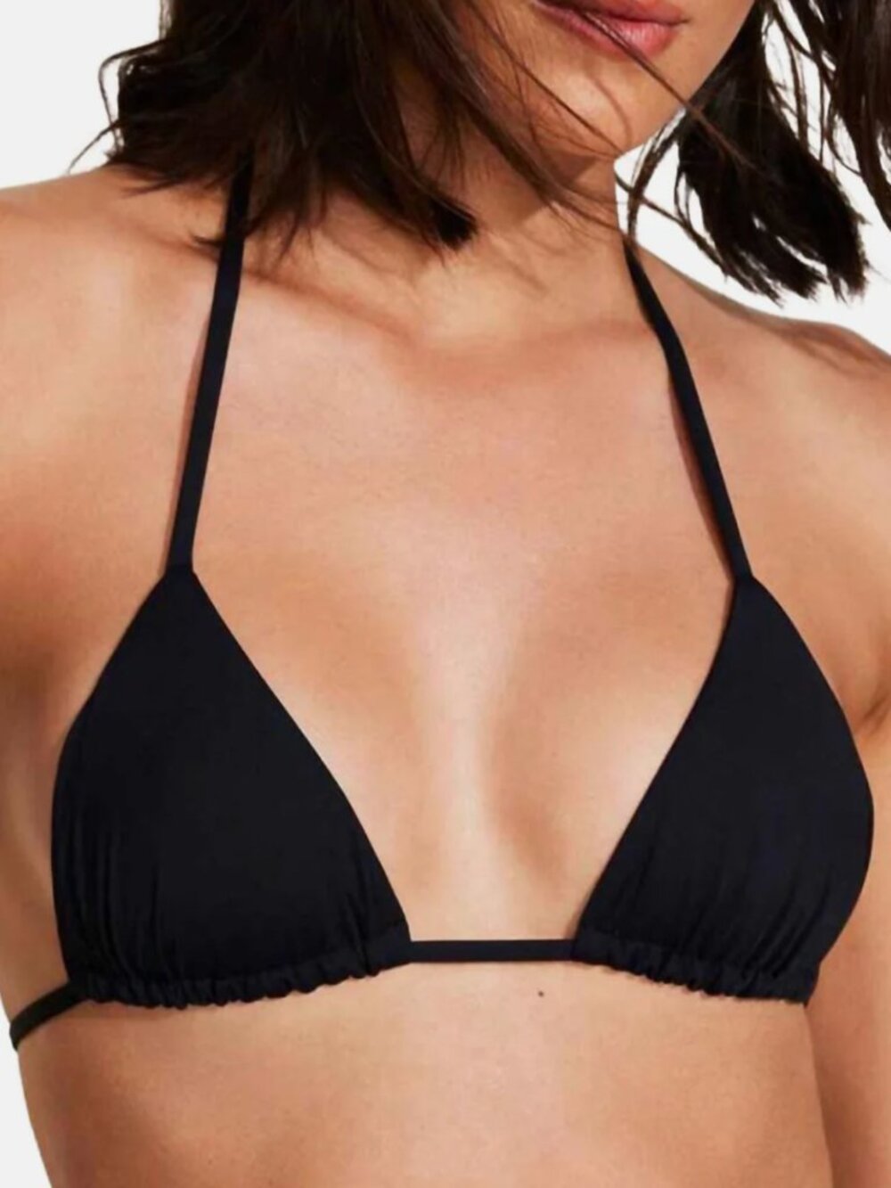 I.AM.GIA TRIANGLE MICRO BIKINI TOP BLACK POOLSIDE SUMMER SWIM CABANA CHIC S